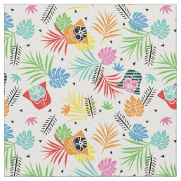 Colorful Darth Vader Tropical Floral Pattern Fabric