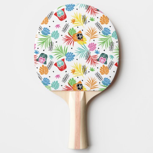 Colorful Darth Vader Tropical Floral Pattern Ping Pong Paddle