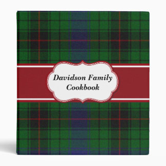 Colorful Davidson Tartan Plaid Binder