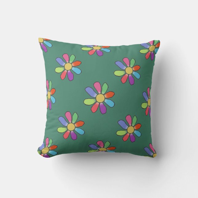 COLORFUL DAY floral 2 in 1 Throw Pillow (Front)