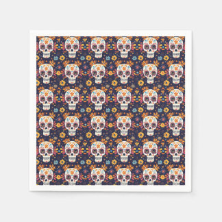Colorful day of the dead sugar skull seamless patt napkins