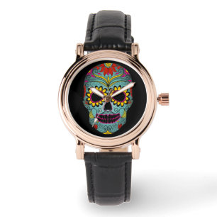 Colorful Day Of The Dead Sugar Skull Watch