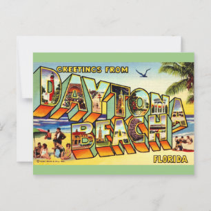 Colorful Daytona Beach Florida Postcard