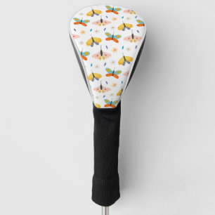 Colorful Decorated Butterfly Pattern Golf Head Cover