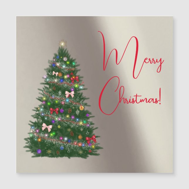 Colorful decorated christmas tree  (Front)