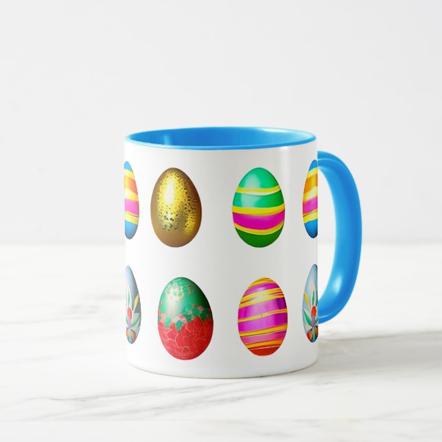 Colorful Decorated  Easter Eggs  Mug (Front Right)