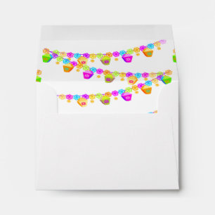 Colorful decoration lanterns pattern envelope