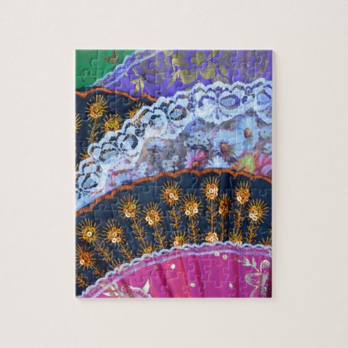 Colorful decorative fans jigsaw puzzle