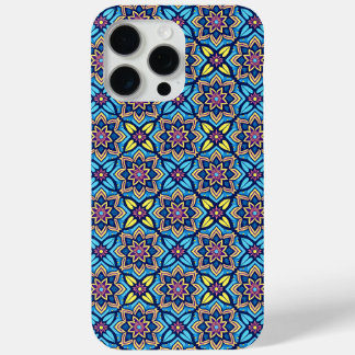 Colorful Decorative Floral Pattern iPhone 15 Pro Max Case