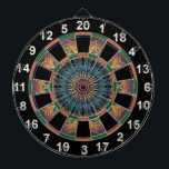 Colorful decorative ornamental abstract line art dart board<br><div class="desc">Colorful decorative ornamental abstract line art Dart Board game. with decorative ornamental abstract and geometric  line art  design of mandala.</div>