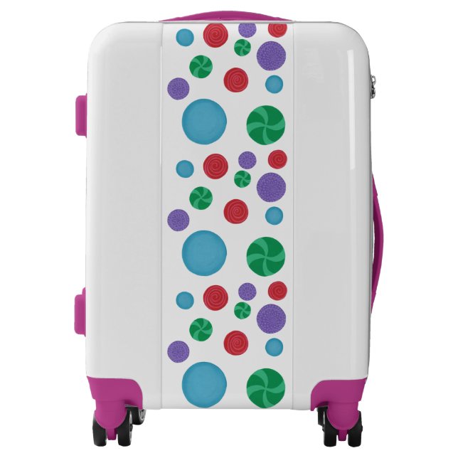 Colorful Decorative Polka Dots Suitcases (Front)