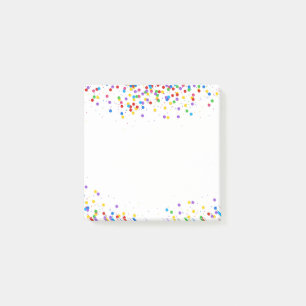 Colorful Decorative Round Confetti Post-it Notes