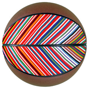 colorful decorative stripes basketball