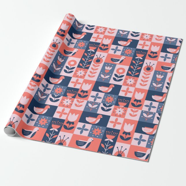 Colorful Decorative Wrapping Paper (Unrolled)