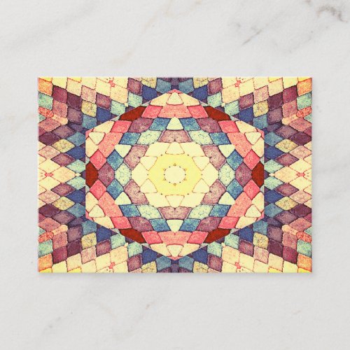 Colorful Decorative Zellige Tile Grraphic Design Referral Card