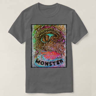 Colorful Deep Sea Monster Art Pen Drawing T-Shirt