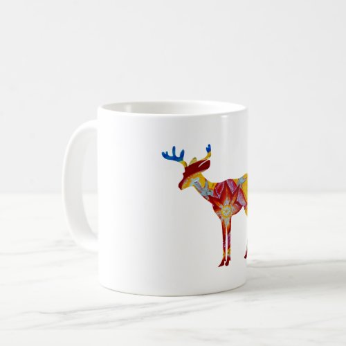 Colorful Deer  325 ml  Classic White Mug
