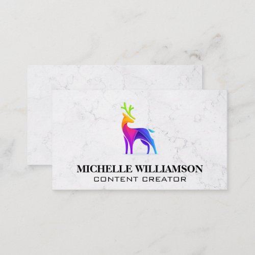Colorful Deer Logo Business Card
