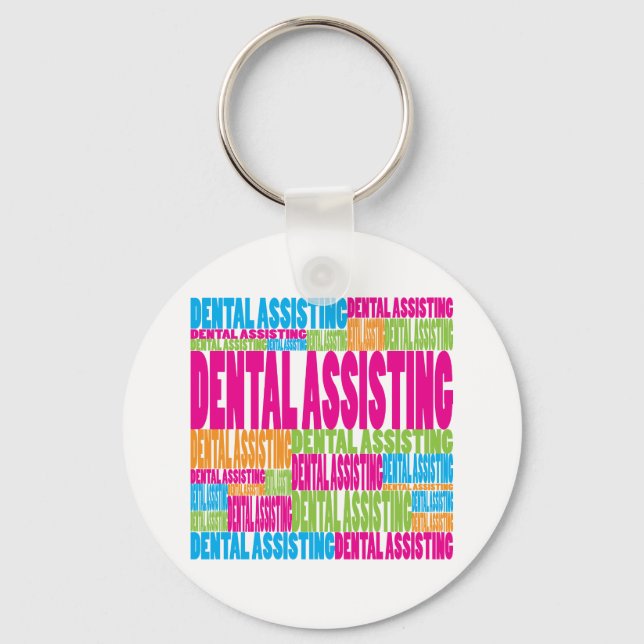 Colorful Dental Assisting Keychain (Front)