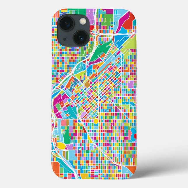 Colorful Denver Map Case-Mate iPhone Case (Back)