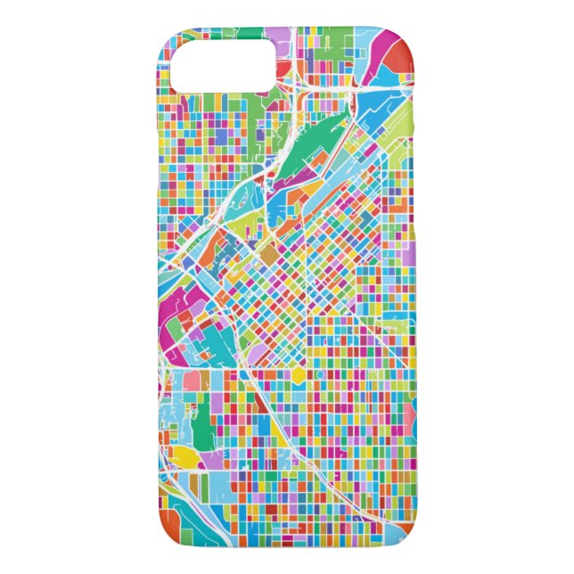 Colorful Denver Map Case-Mate iPhone Case (Back)