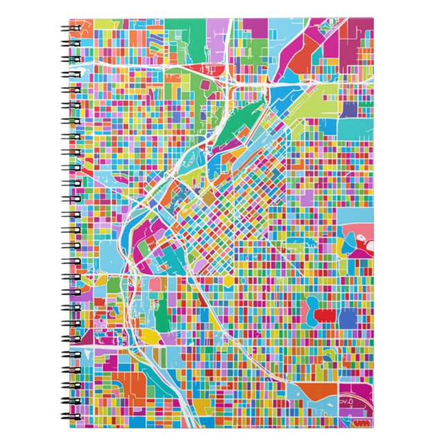 Colorful Denver Map Notebook (Front)