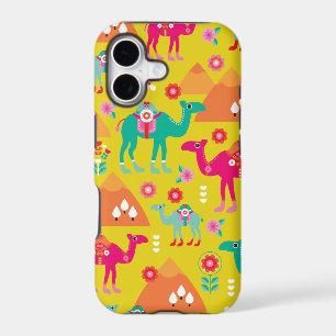 Colorful desert camel egypt peramide iPhone 17 case