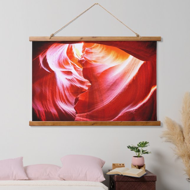 Colorful Desert Slot Canyon with Sun Hanging Tapestry (Bedroom)