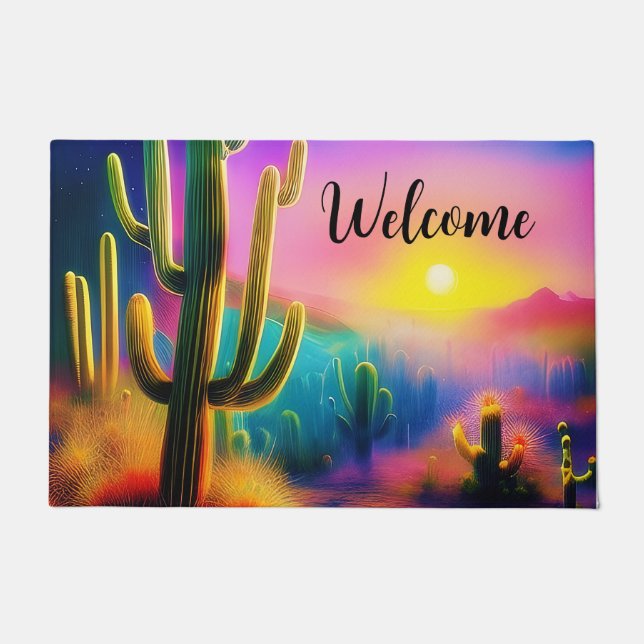 Colorful Desert Sunset Doormat (Front)