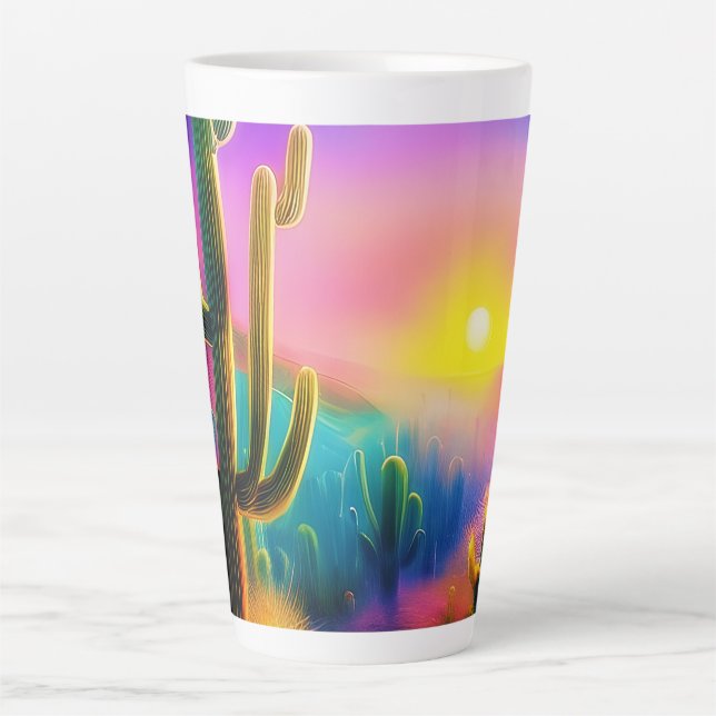 Colorful desert sunset  latte mug (Front)