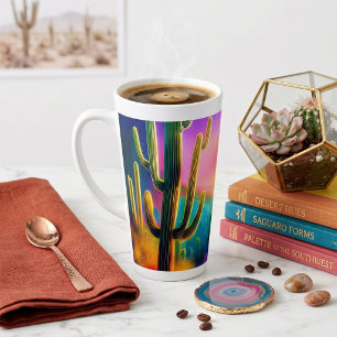 Colorful desert sunset latte mug