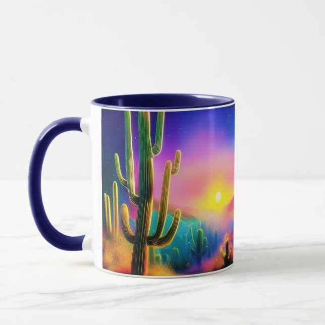 Colorful desert sunset  mug (Left)