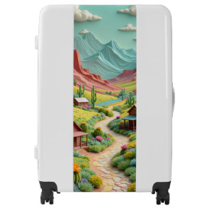 Colorful Desert Valley Landscape Luggage