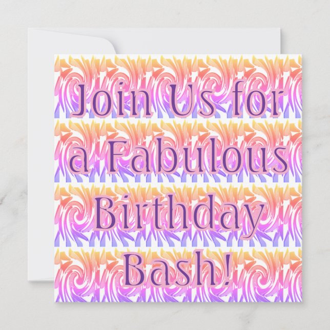 Colorful Design Birthday Party Invitation  (Front)