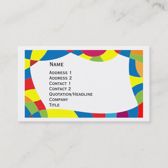 Colorful Design Business Card (Front)