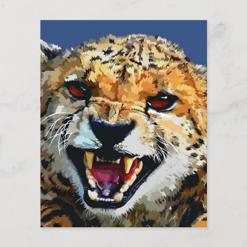 Colorful Design Cheetah Animal  Animal Wildlife  Flyer