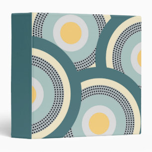 Colorful design circles and polka dots decoration 3 ring binder