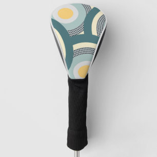 Colorful design circles and polka dots decoration golf head cover