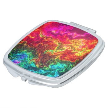 Colorful Design Compact Mirror by MarblesPictures at Zazzle