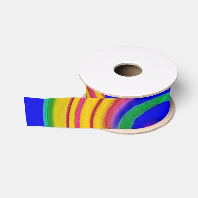 Colorful design grosgrain ribbon (Spool)