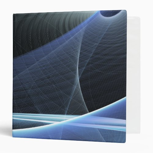 Colorful design in shades of blue TWO VIEW 3 Ring Binder