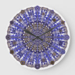 colorful design mandala in Moroccan Large Clock