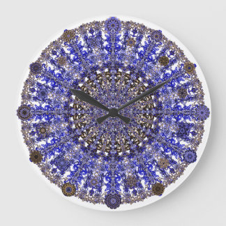 colorful design mandala in Moroccan Large Clock