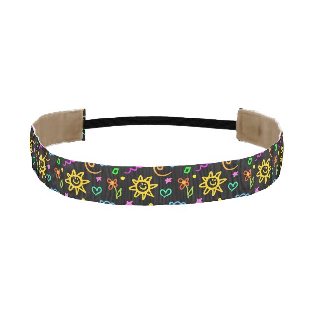 Colorful design of background for kids athletic headband (Front)