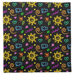 Colorful design of background for kids cloth napkin