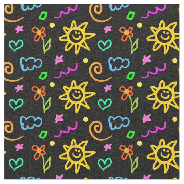 Colorful design of background for kids fabric (Close Up)