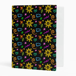 Colorful design of background for kids mini binder