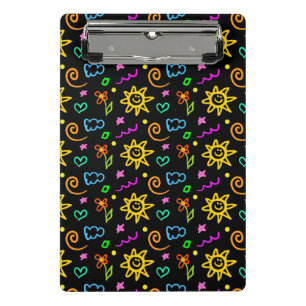 Colorful design of background for kids mini clipboard