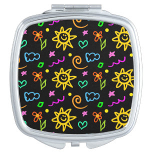 Colorful design of background for kids vanity mirror