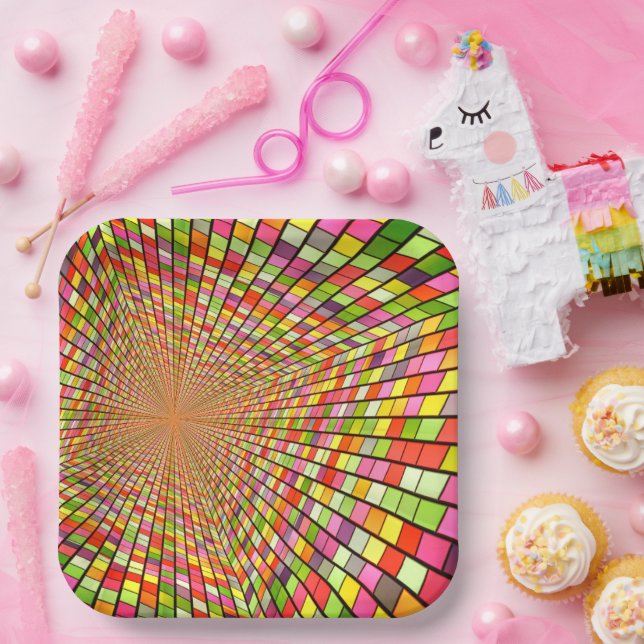 Colorful Design Paper Plates (Party)